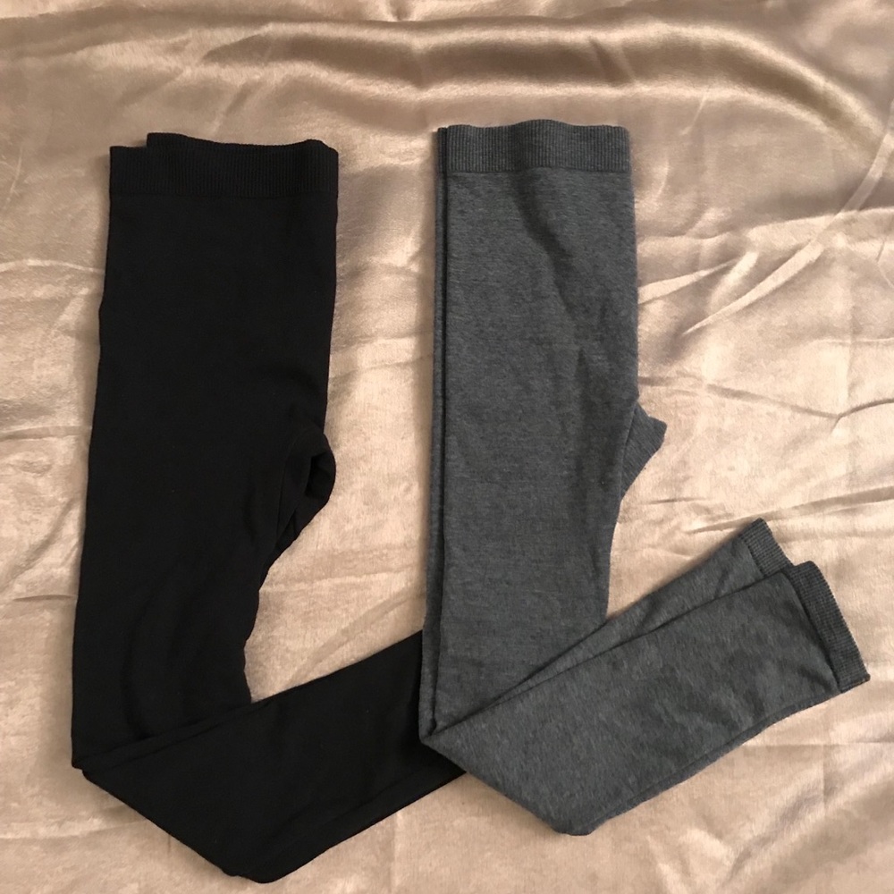 Thick leggings in black and gray